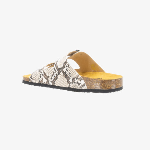 Beta Womens Sandal - Crema Snake Manbalina (faux snake)