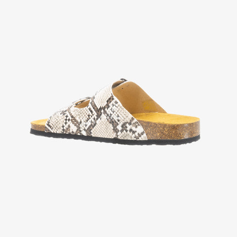 Beta Womens Sandal - Crema Snake Manbalina (faux snake)