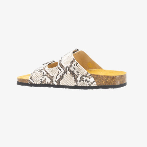 Beta Womens Sandal - Crema Snake Manbalina (faux snake)