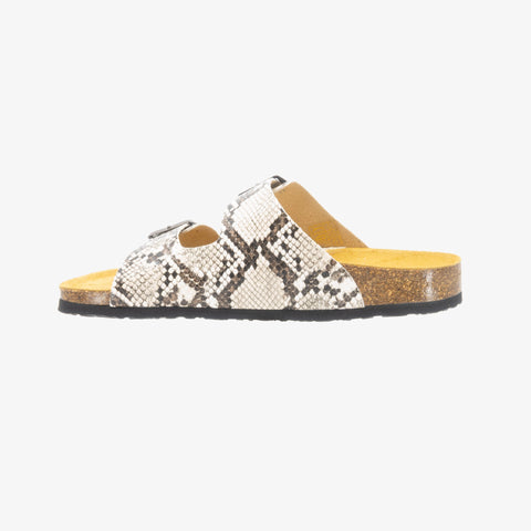 Beta Womens Sandal - Crema Snake Manbalina (faux snake)