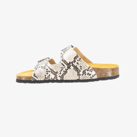 Beta Womens Sandal - Crema Snake Manbalina (faux snake)