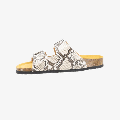 Beta Womens Sandal - Crema Snake Manbalina (faux snake)