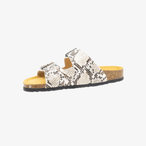 Beta Womens Sandal - Crema Snake Manbalina (faux snake)