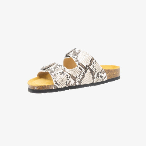 Beta Womens Sandal - Crema Snake Manbalina (faux snake)