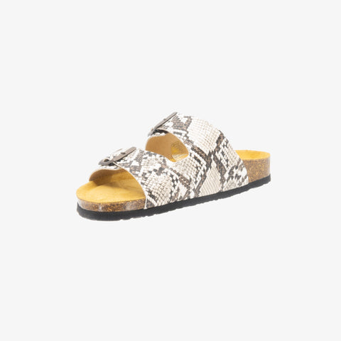 Beta Womens Sandal - Crema Snake Manbalina (faux snake)
