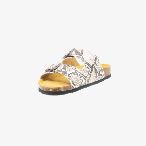 Beta Womens Sandal - Crema Snake Manbalina (faux snake)