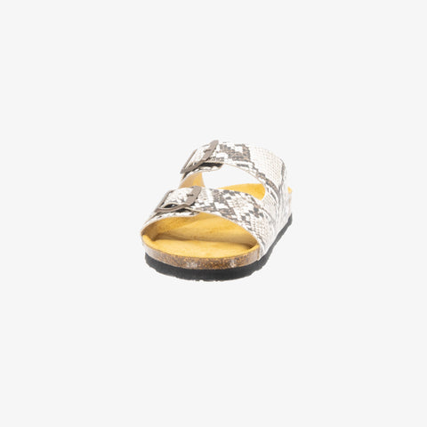 Beta Womens Sandal - Crema Snake Manbalina (faux snake)