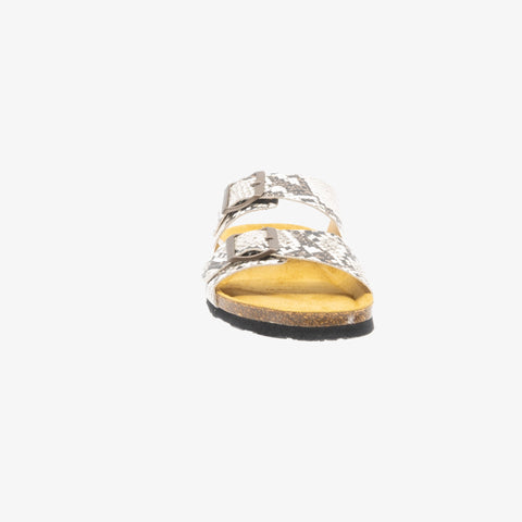 Beta Womens Sandal - Crema Snake Manbalina (faux snake)