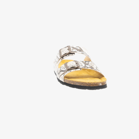 Beta Womens Sandal - Crema Snake Manbalina (faux snake)
