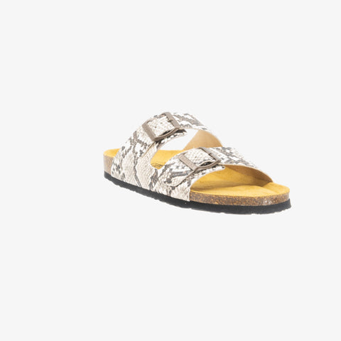 Beta Womens Sandal - Crema Snake Manbalina (faux snake)