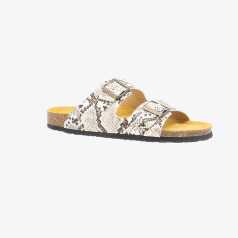 Beta Womens Sandal - Crema Snake Manbalina (faux snake)