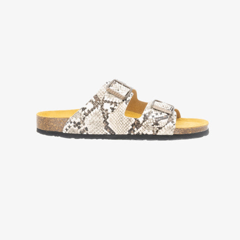 Beta Womens Sandal - Crema Snake Manbalina (faux snake)