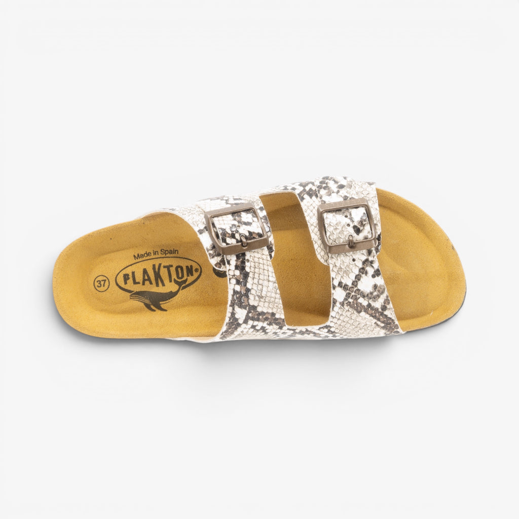 Beta Womens Sandal - Crema Snake Manbalina (faux snake)