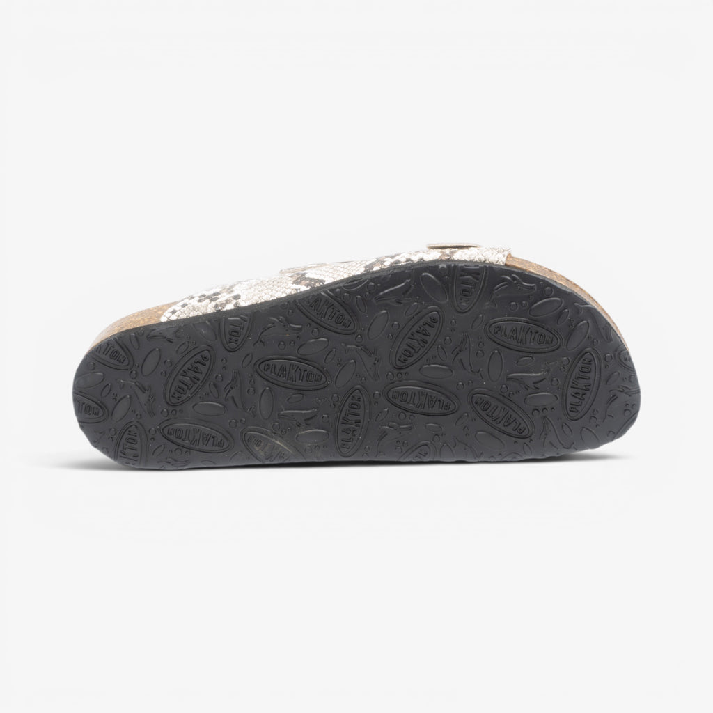 Beta Womens Sandal - Crema Snake Manbalina (faux snake)