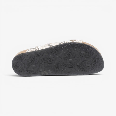 Beta Womens Sandal - Crema Snake Manbalina (faux snake)