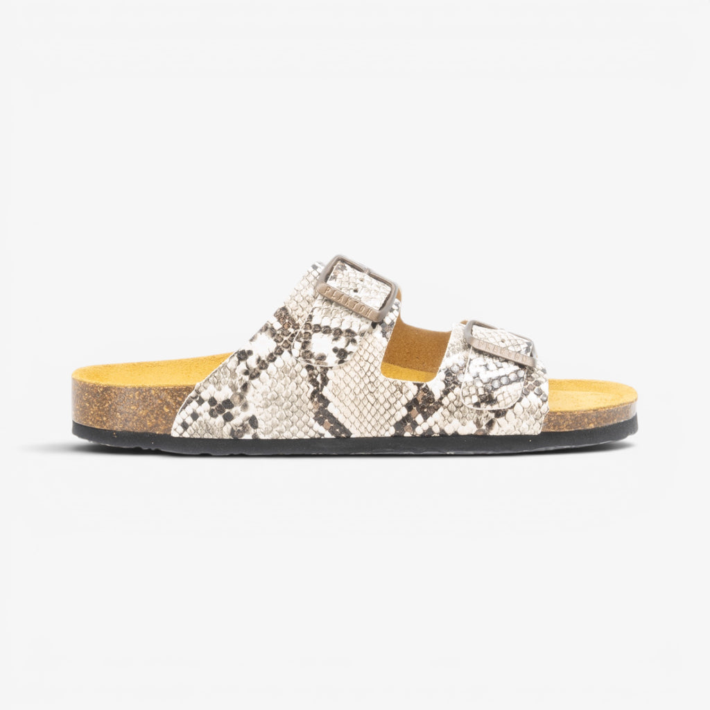 Beta Womens Sandal - Crema Snake Manbalina (faux snake)