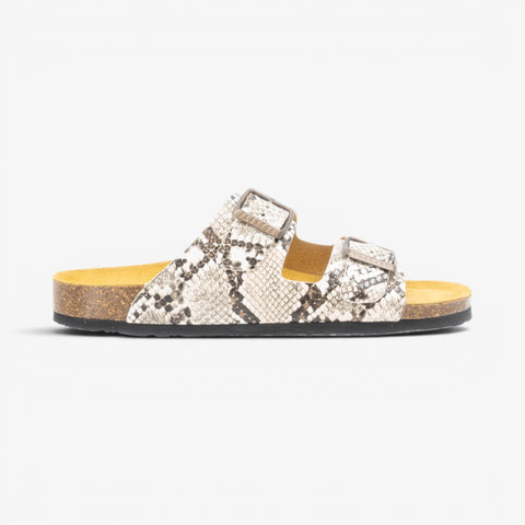Beta Womens Sandal - Crema Snake Manbalina (faux snake)
