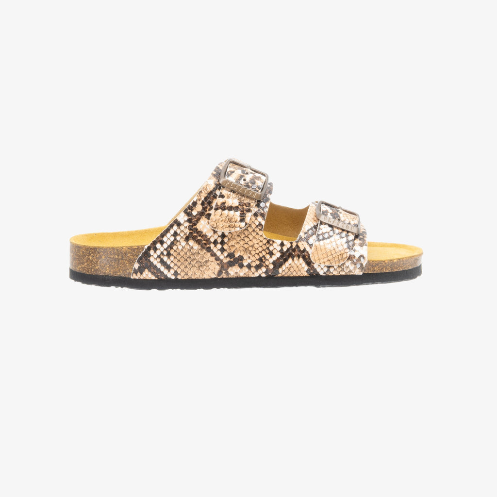 Beta Womens Sandal - Marron Snake Manbalina (faux snake)