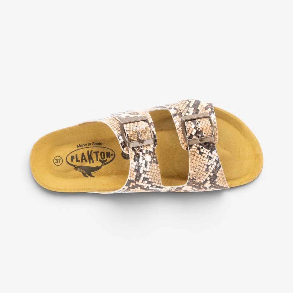 Beta Womens Sandal - Marron Snake Manbalina (faux snake)