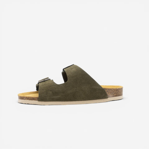 Beta Womens Sandal - Militar Serraje Top (recycled suede)