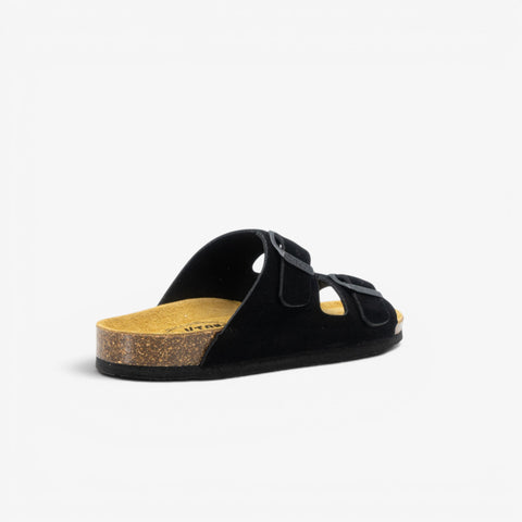 Beta Womens Sandal - Negro Serraje Top (recycled suede)