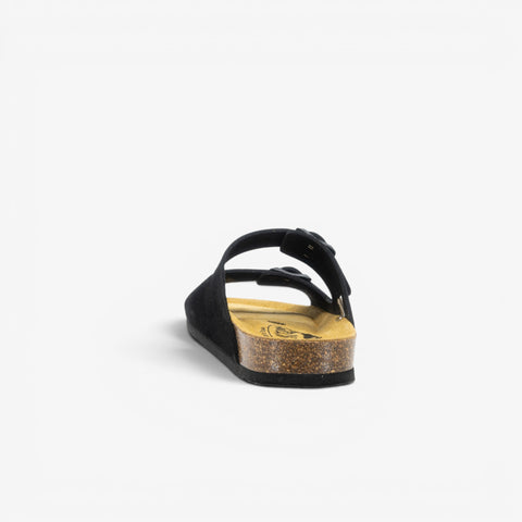 Beta Womens Sandal - Negro Serraje Top (recycled suede)