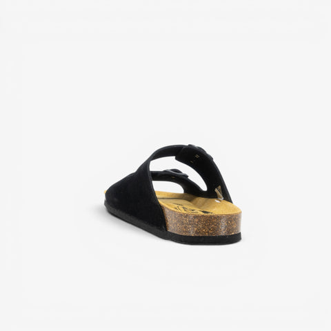 Beta Womens Sandal - Negro Serraje Top (recycled suede)