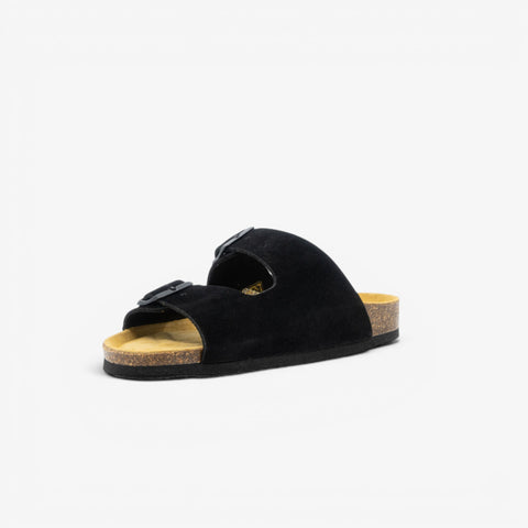 Beta Womens Sandal - Negro Serraje Top (recycled suede)