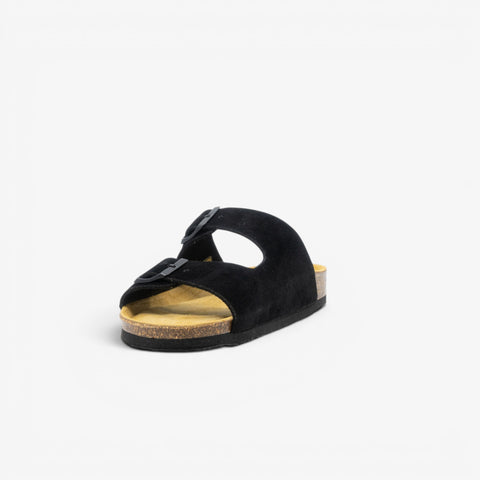 Beta Womens Sandal - Negro Serraje Top (recycled suede)