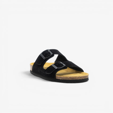 Beta Womens Sandal - Negro Serraje Top (recycled suede)
