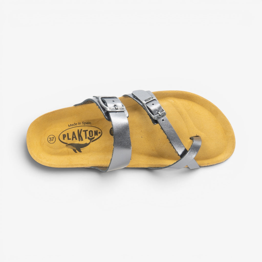 Bombay Womens Sandal - Anthracita Copell (metallic leather)