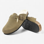 Blogg Lined Afelpado Womens Clog – Light Khaki image 1