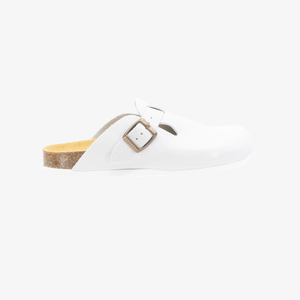 Blogg Womens Clog - Blanco Buffalo (premium leather)