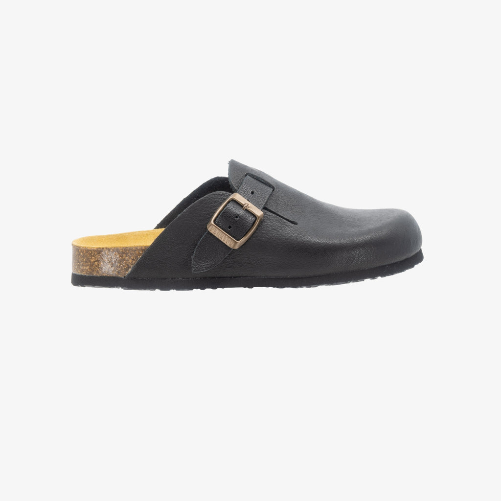 Blogg Womens Clog - Negro Buffalo (premium leather)