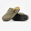 Blogg Womens Clog - Light Khaki Afelpado Grueso (suede)