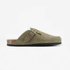 Blogg Womens Clog - Light Khaki Afelpado Grueso (suede)
