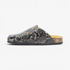 Blogg Womens Clog - Negro Snake Manbalina (faux snake)