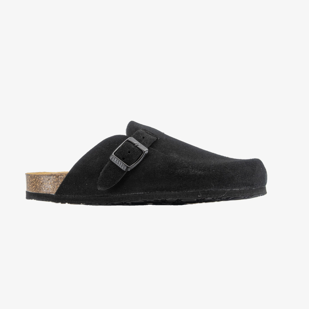 Blogg Womens Clog - Negro Afelpado Grueso (suede)