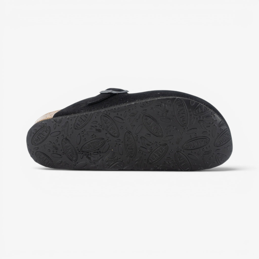 Blogg Womens Clog - Negro Serraje Top (recycled suede)