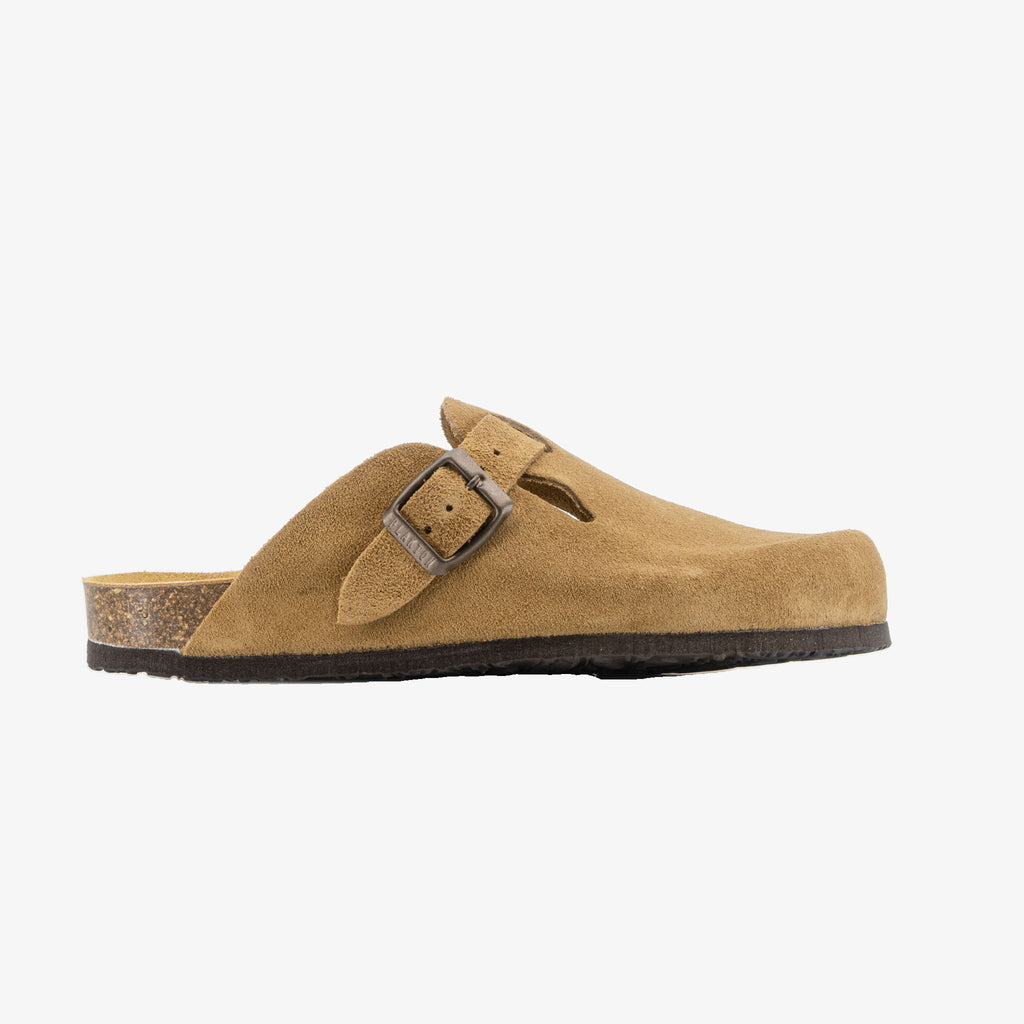 Blogg Womens Clog - Tostado Afelpado Grueso (suede)
