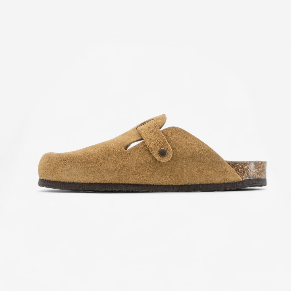 Blogg Womens Clog - Tostado Afelpado Grueso (suede)