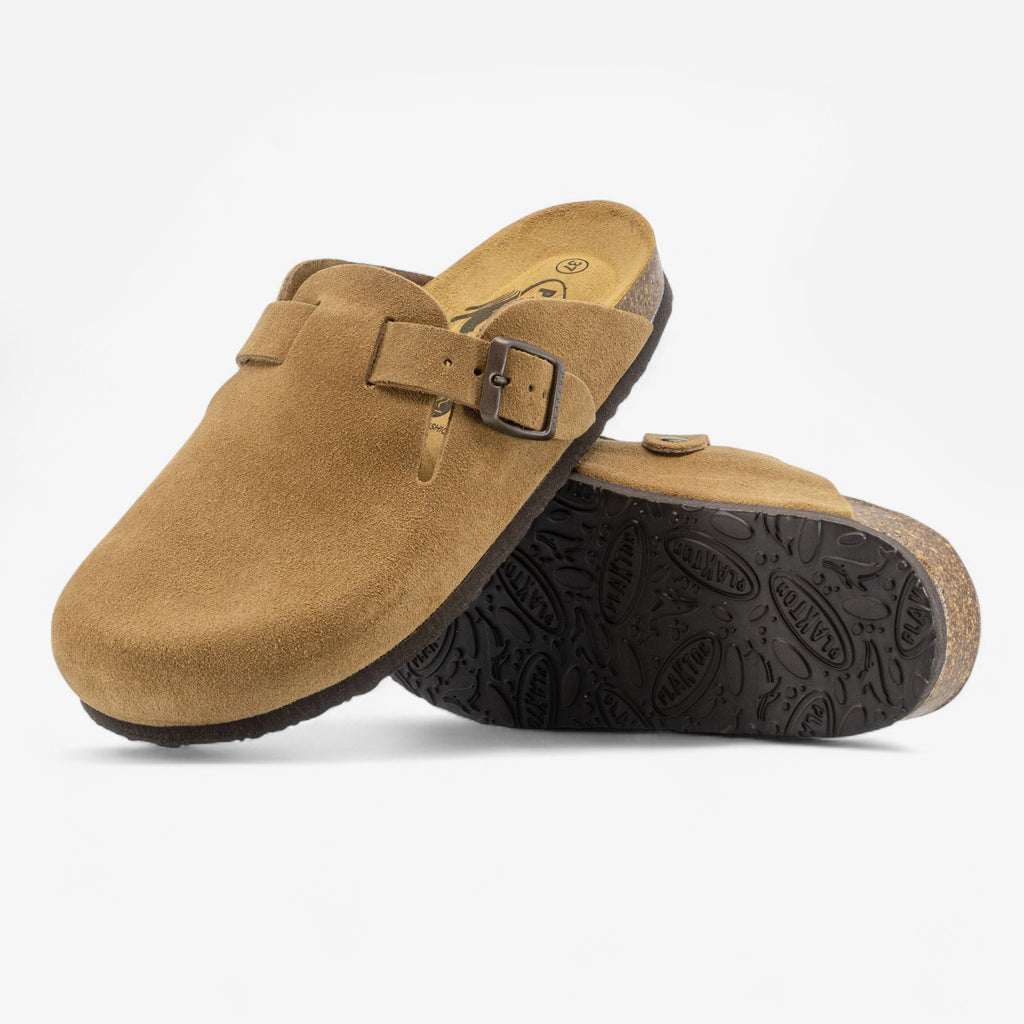Blogg Womens Clog - Tostado Afelpado Grueso (suede)