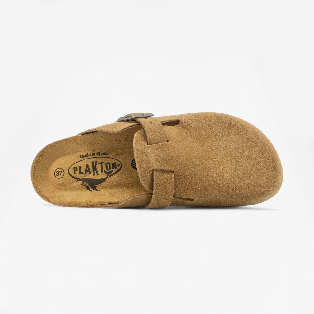 Blogg Womens Clog - Tostado Afelpado Grueso (suede)
