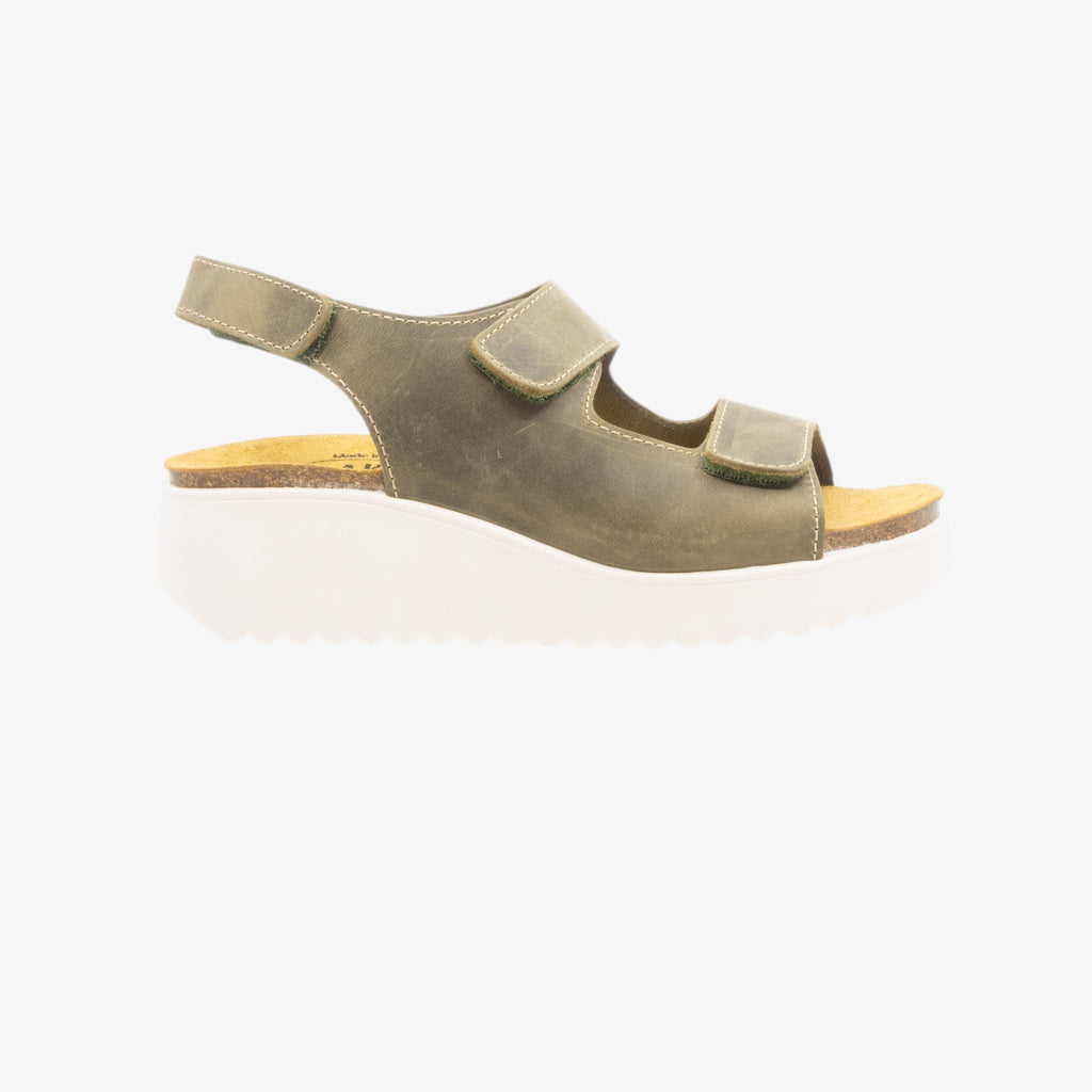 Osaka Womens Sandal - Kaki Apure (leather)