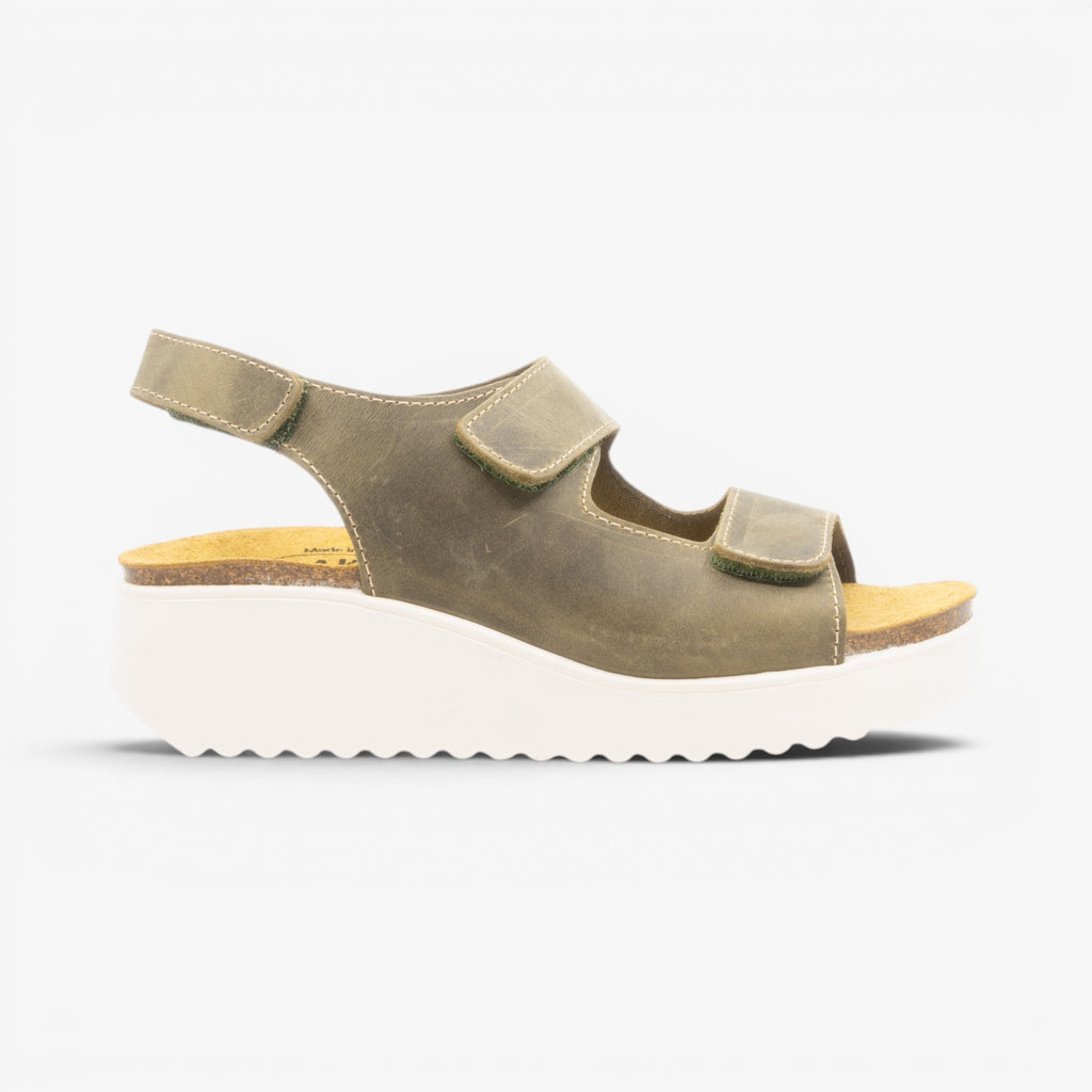 Osaka Womens Sandal - Kaki Apure (leather)