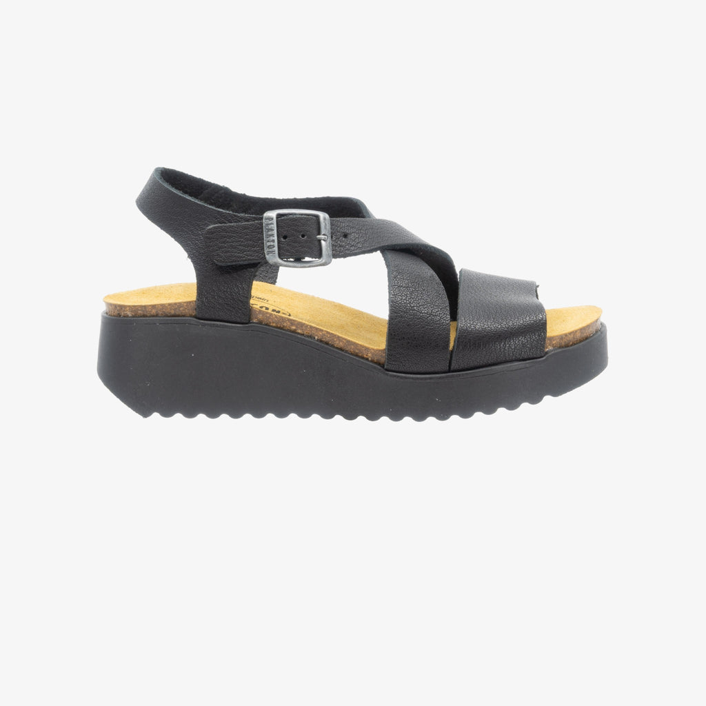 Kioto Womens Sandal - Negro Buffalo (premium leather)