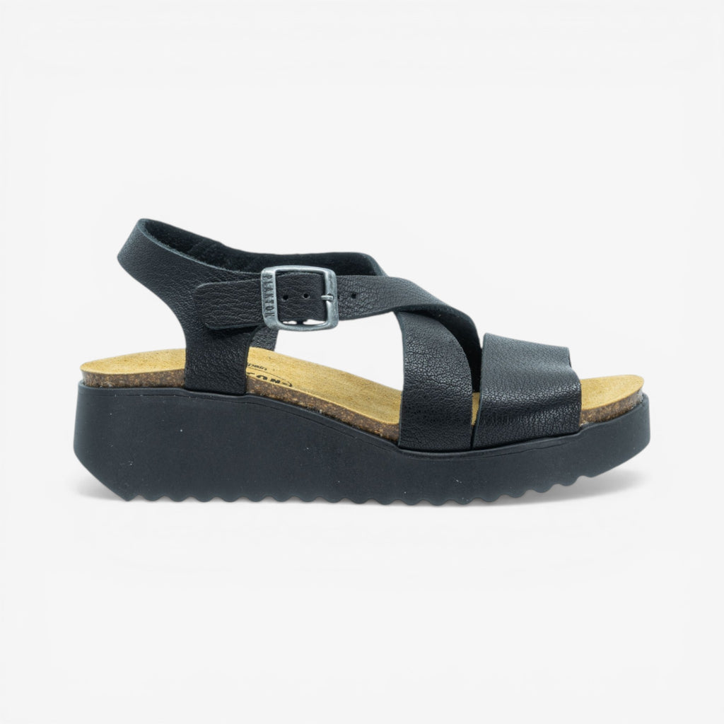 Kioto Womens Sandal - Negro Buffalo (premium leather)