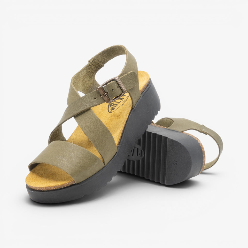 Kioto Womens Sandal - Salvia Buffalo (premium leather)