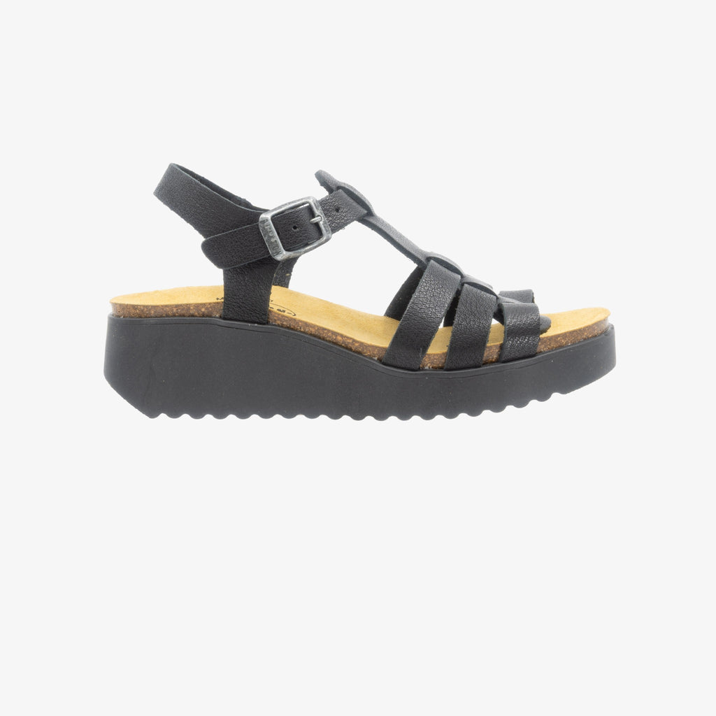 Ise Womens Sandal - Negro Buffalo (premium leather)