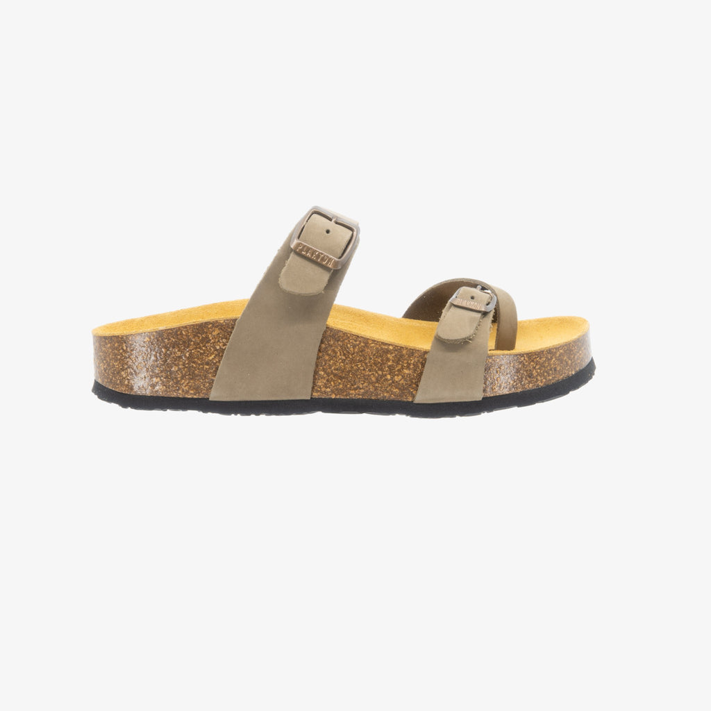 Bombay Platform Womens Sandal - Kaki Nobuck (nubuck)